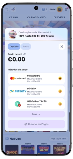 Depositar fondos