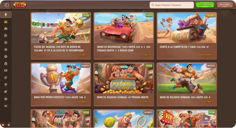 Stonevegas Casino bonos de bienvenida y promociones disponibles