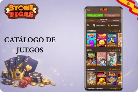 Stonevegas Casino catálogo con más de 1000 tragaperras y juegos