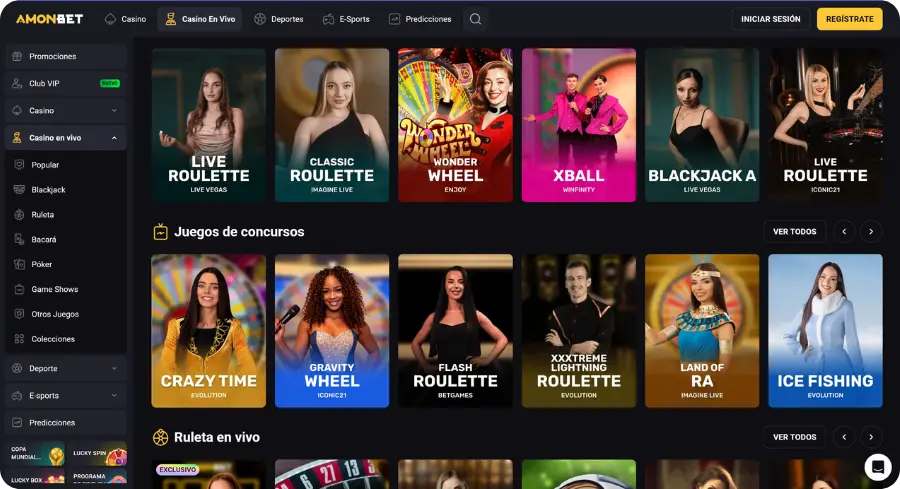 Amonbet Live Casino
