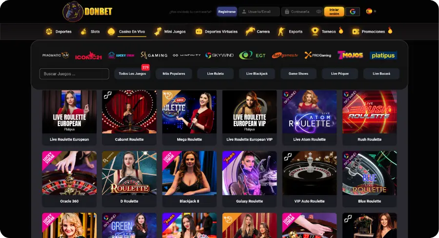 Donbet casino en vivo Evolution España