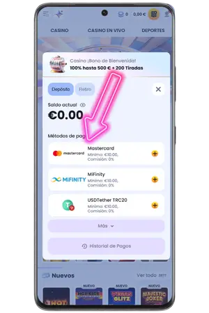Depositar fondos