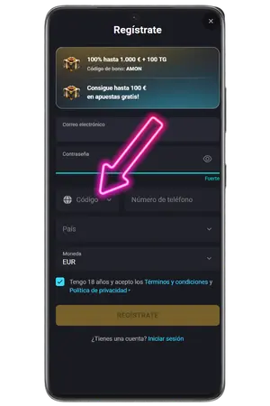 Teléfono y código